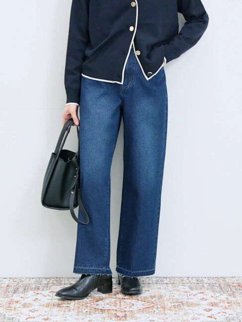 Samansa Mos2 blue「ストレートデニムパンツ」|その他|