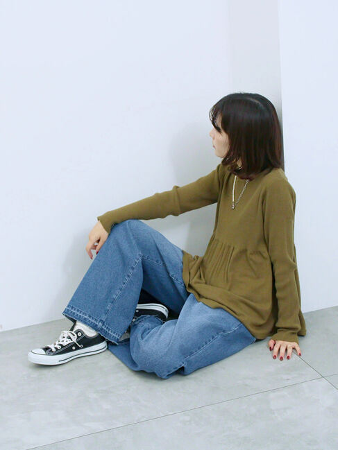 Samansa Mos2 blue「ストレートデニムパンツ」|その他|