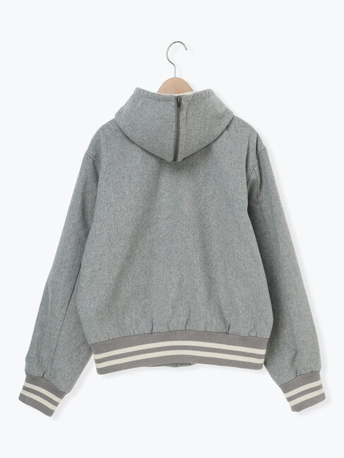 Samansa Mos2「ウール混セーラーカラー2WAY刺繍スタジャン」|ブルゾン・スタジャン|