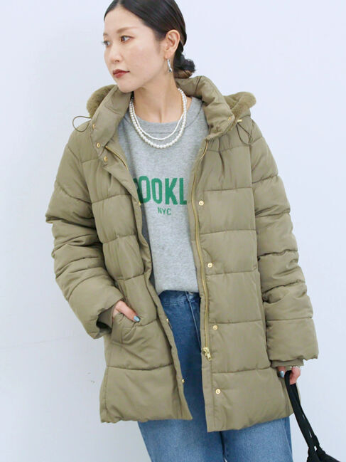 Samansa Mos2 blue「【Hug knit】ロゴプルオーバー」|ニット・セーター|