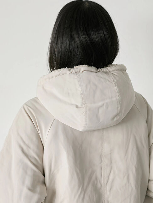 Samansa Mos2 blue「リバーシブルボアマウンテンパーカー」|ブルゾン・スタジャン|