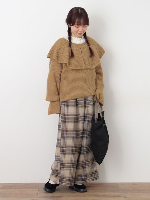 Samansa Mos2「【M/Lサイズ】チェック柄ワイドパンツ」|その他|