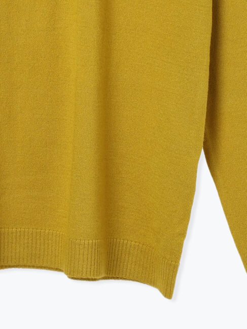 Samansa Mos2 blue「配色フリル衿ニットプルオーバー」|ニット・セーター|