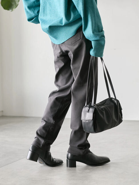 Samansa Mos2 blue「裏起毛ストレッチパンツ」|その他|