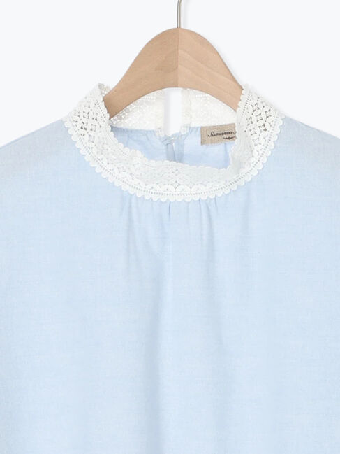 Samansa Mos2「【保温加工】襟レースブラウス」|シャツ・ブラウス|