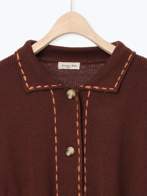 Samansa Mos2「◎ステッチカーディガン」|カーディガン|