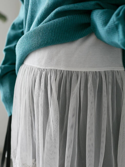 Samansa Mos2 blue「ペプラムプルオーバー」|Tシャツ・カットソー|