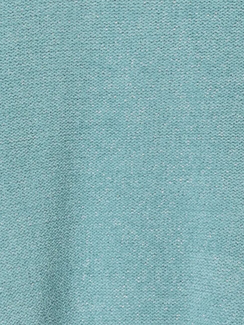 Samansa Mos2 blue「ラメモールケーブルニットプルオーバー」|ニット・セーター|