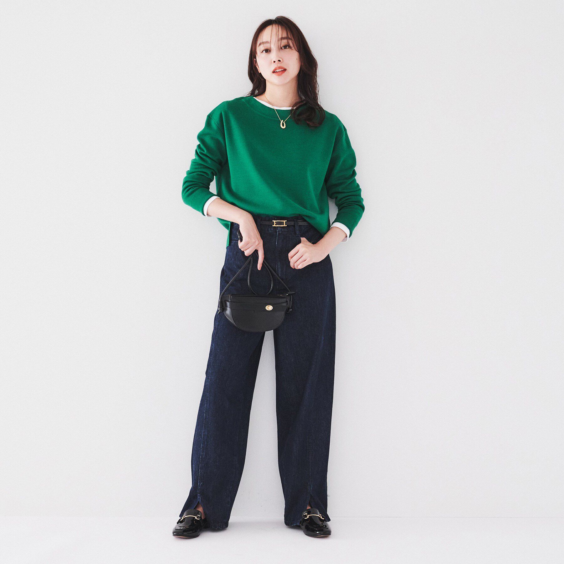 UNTITLED「【アンサンブル可能/8色展開】ミラノリブ ワイドボートネックプルオーバーニット」|ニット・セーター|