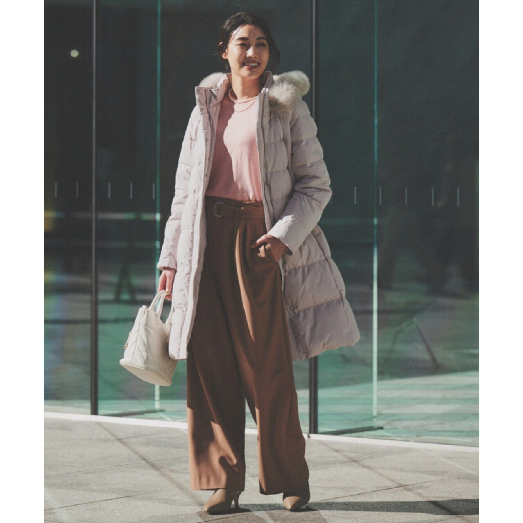 UNTITLED「【撥水／洗える／フード取り外し】ファー付きロングダウンコート」|ダウン|