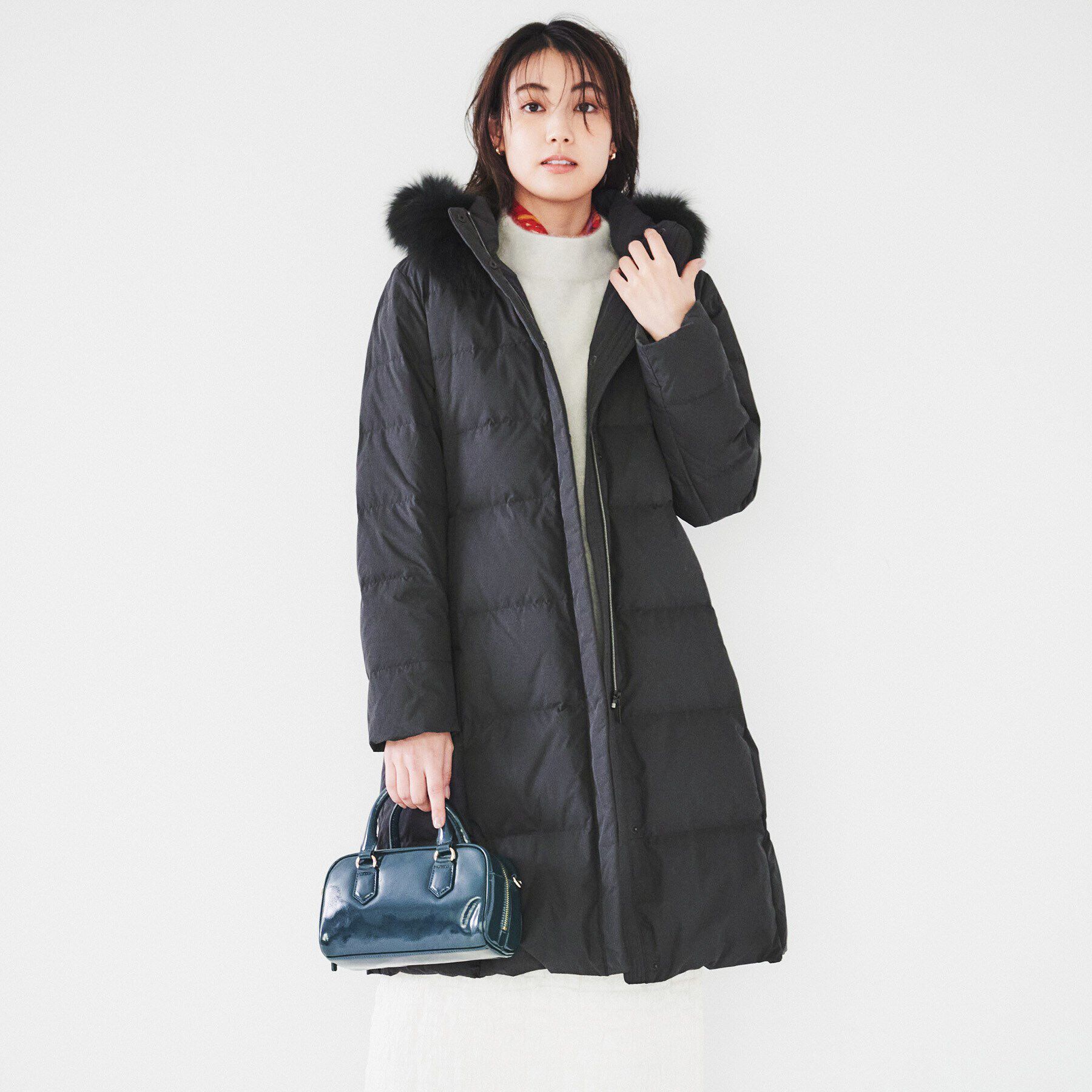 UNTITLED「【撥水／洗える／フード取り外し】ファー付きロングダウンコート」|ダウン|