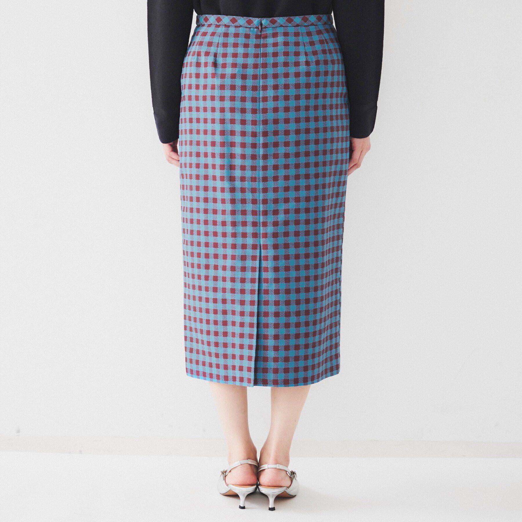 UNTITLED「【セットアップ可能】ギンガムチェック ペンシルスカート」|スカート|