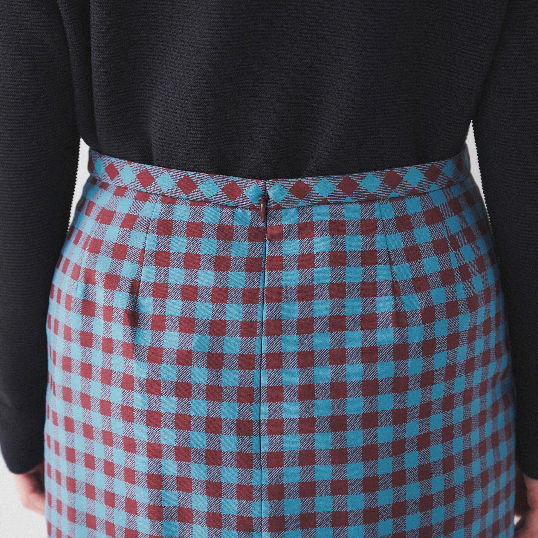 UNTITLED「【セットアップ可能】ギンガムチェック ペンシルスカート」|スカート|