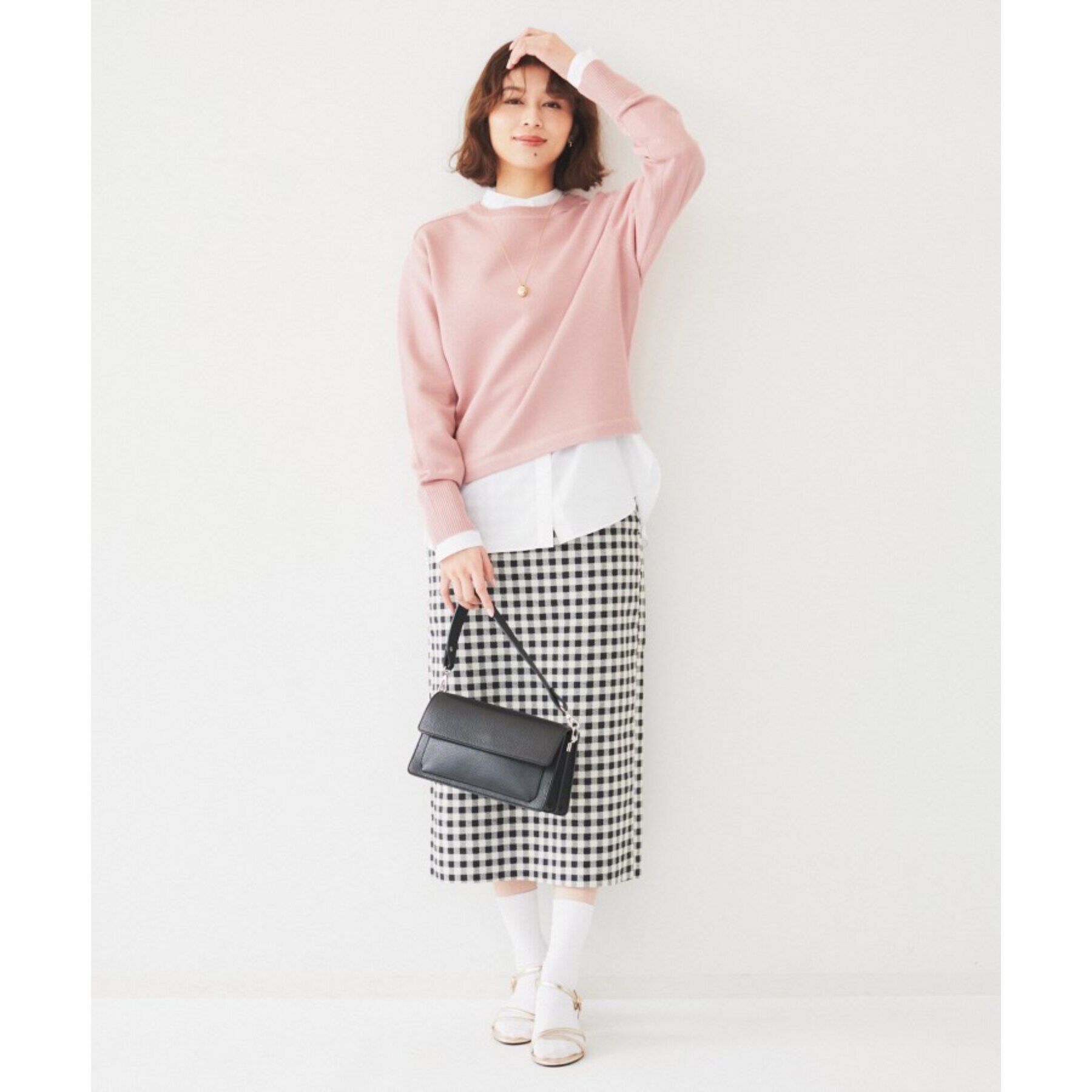 UNTITLED「【コットン100/ストライプ】タイプライター バンドカラーシャツ」|シャツ・ブラウス|