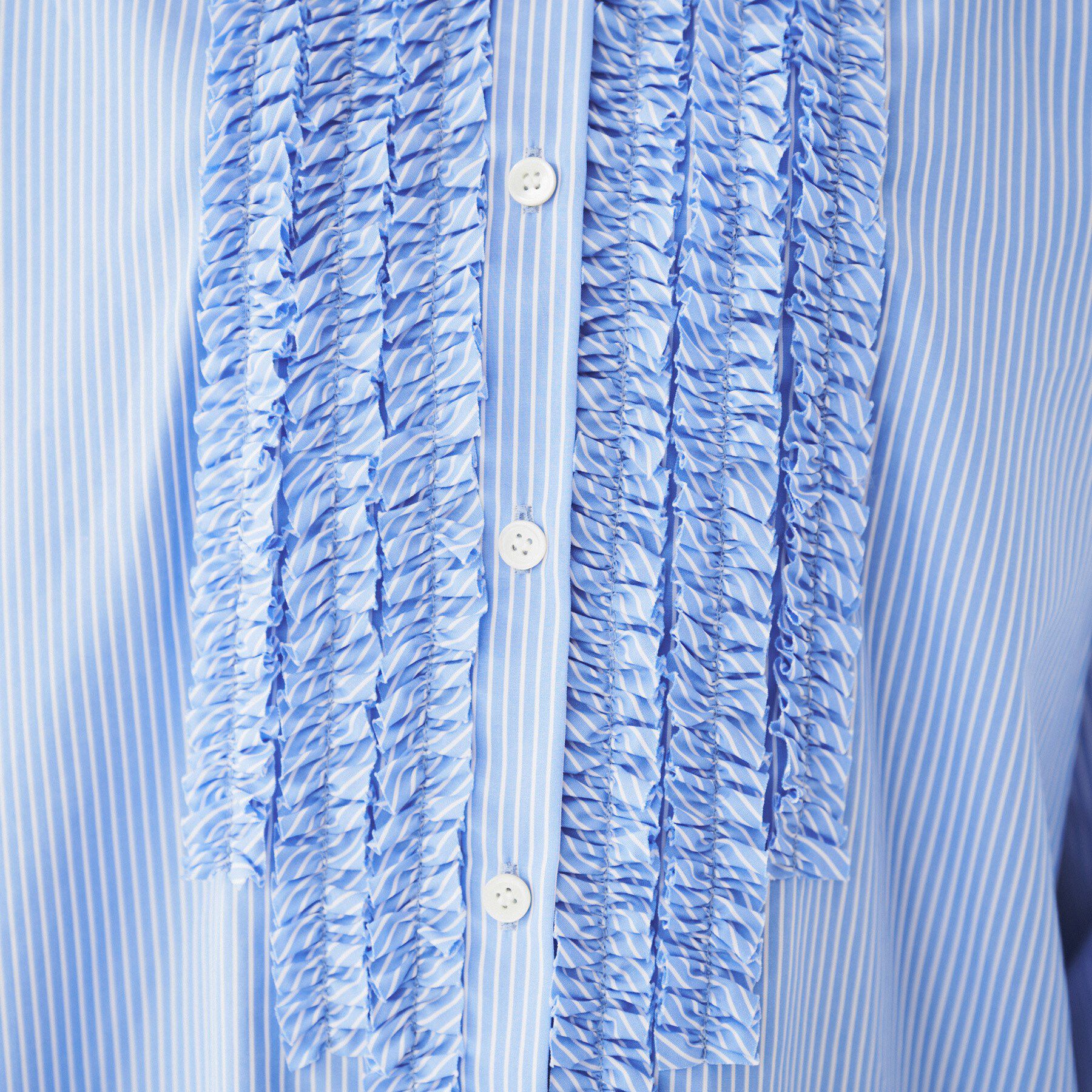 UNTITLED「【コットン100/前開きボタン】フロントフリルシャツ」|シャツ・ブラウス|