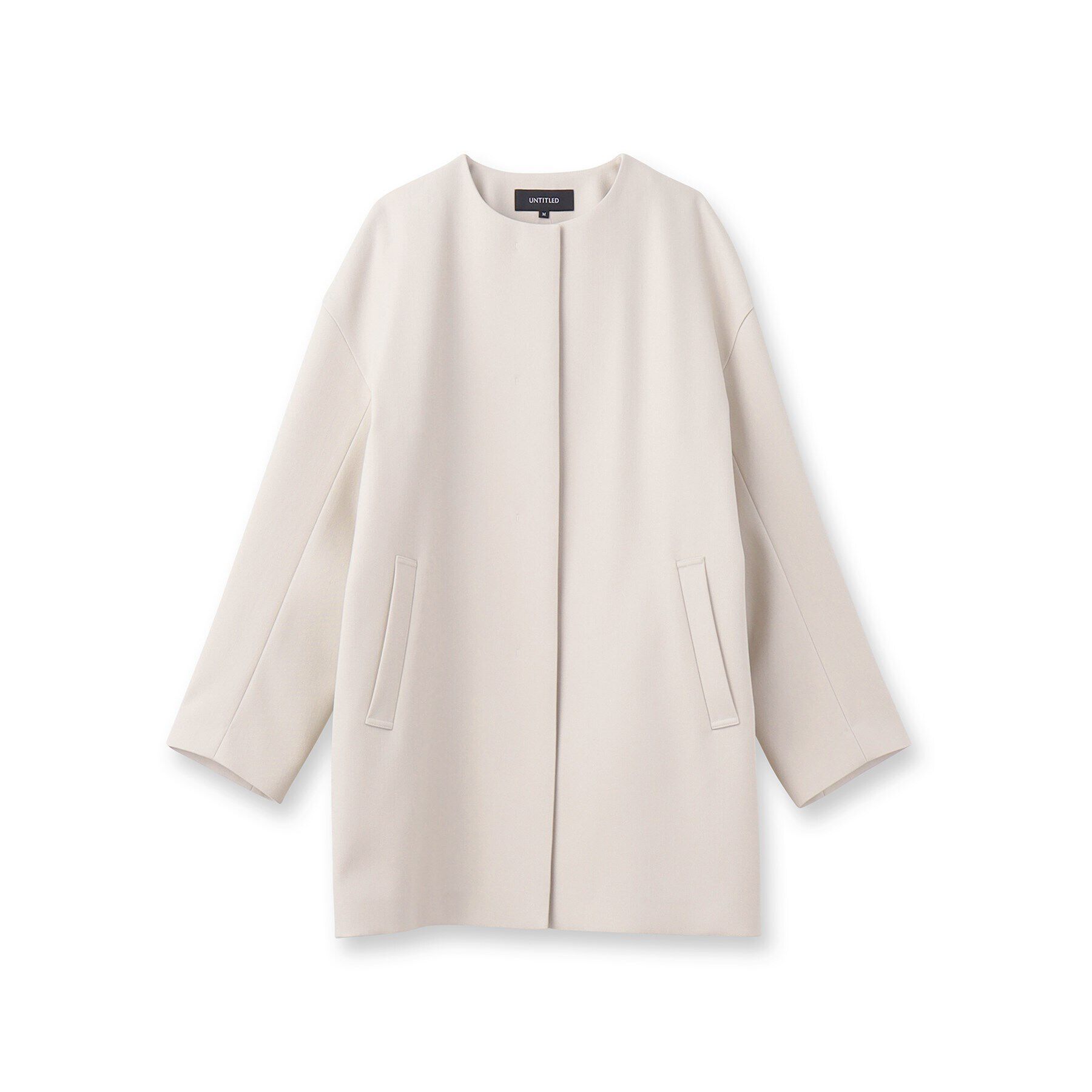 UNTITLED「ダブルクロス ノーカラーコート」|ノーカラーコート|