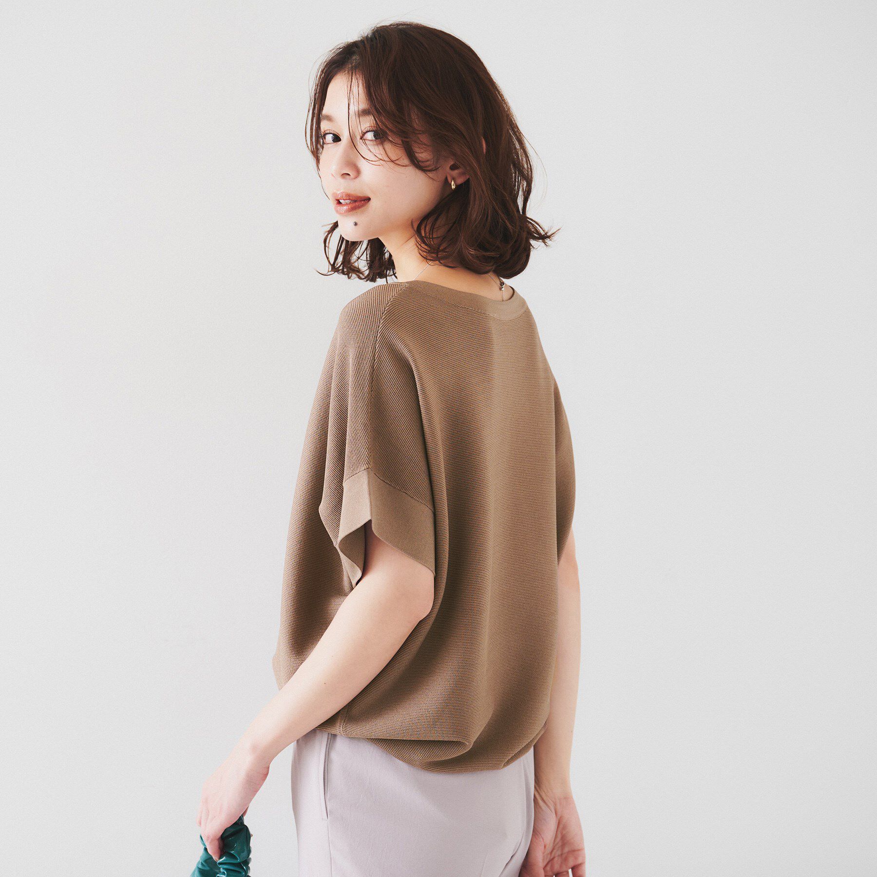 UNTITLED「【12色展開/体型カバー/2way】バウンドスリーブニット」|ニット・セーター|