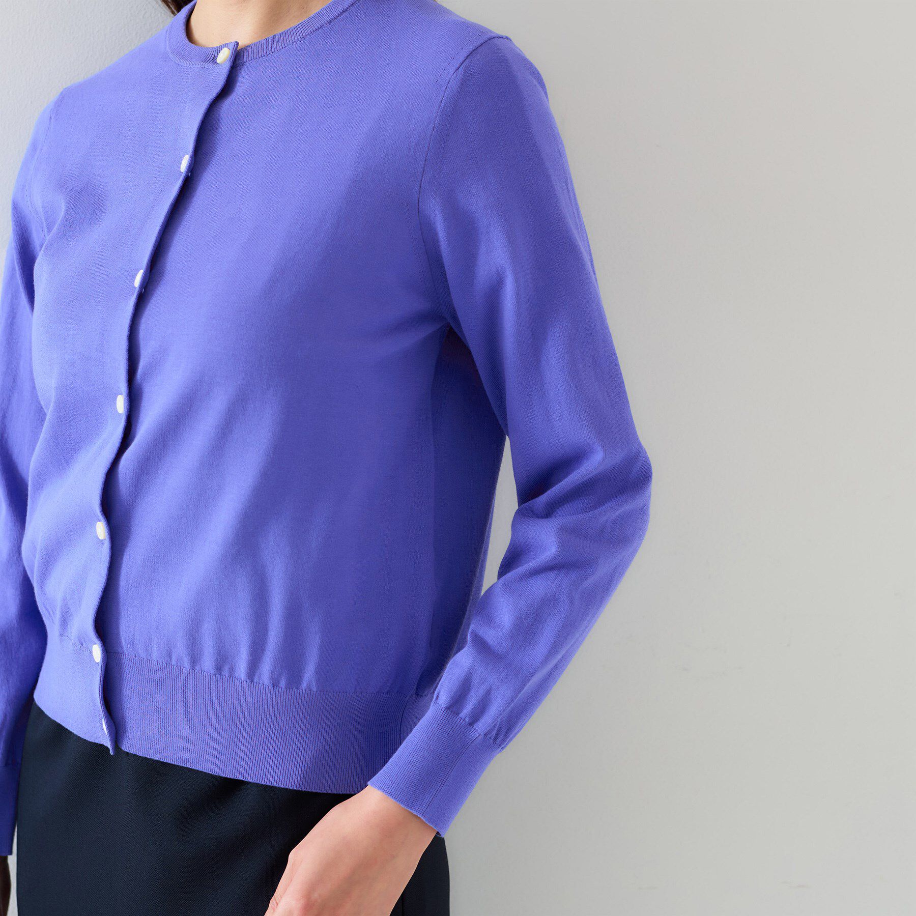 UNTITLED「【11色展開/コットン100/アンサンブル可能】クルーカーディガン」|カーディガン|