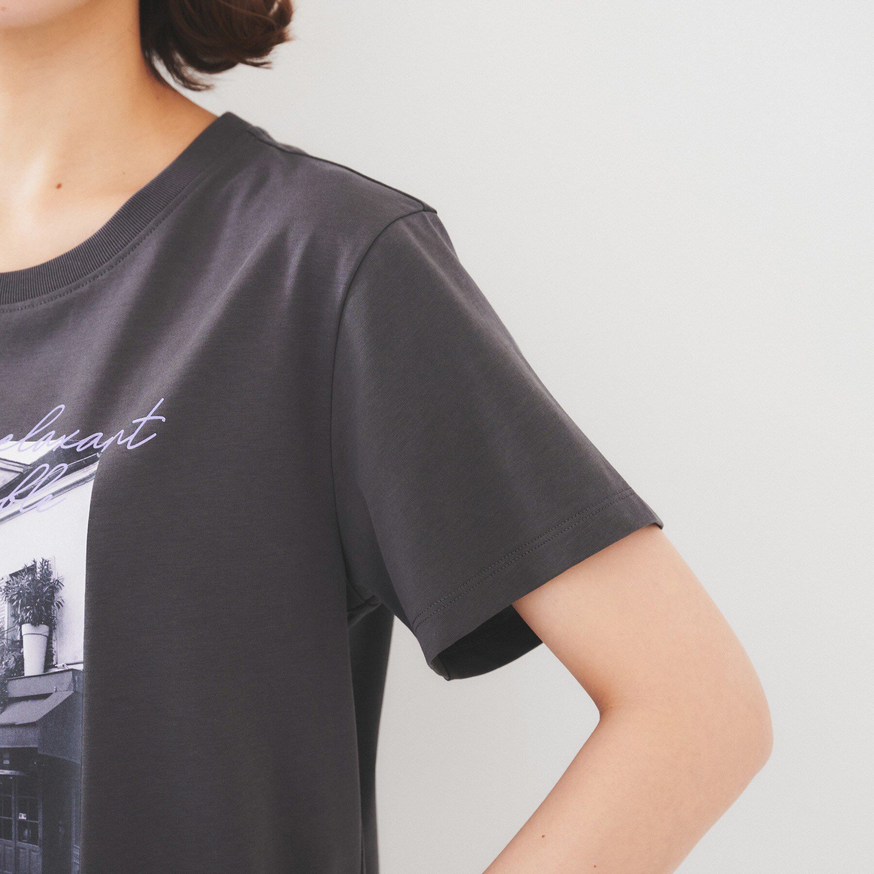 UNTITLED「【洗える/ロゴ】プリントジャージTシャツ」|Tシャツ・カットソー|