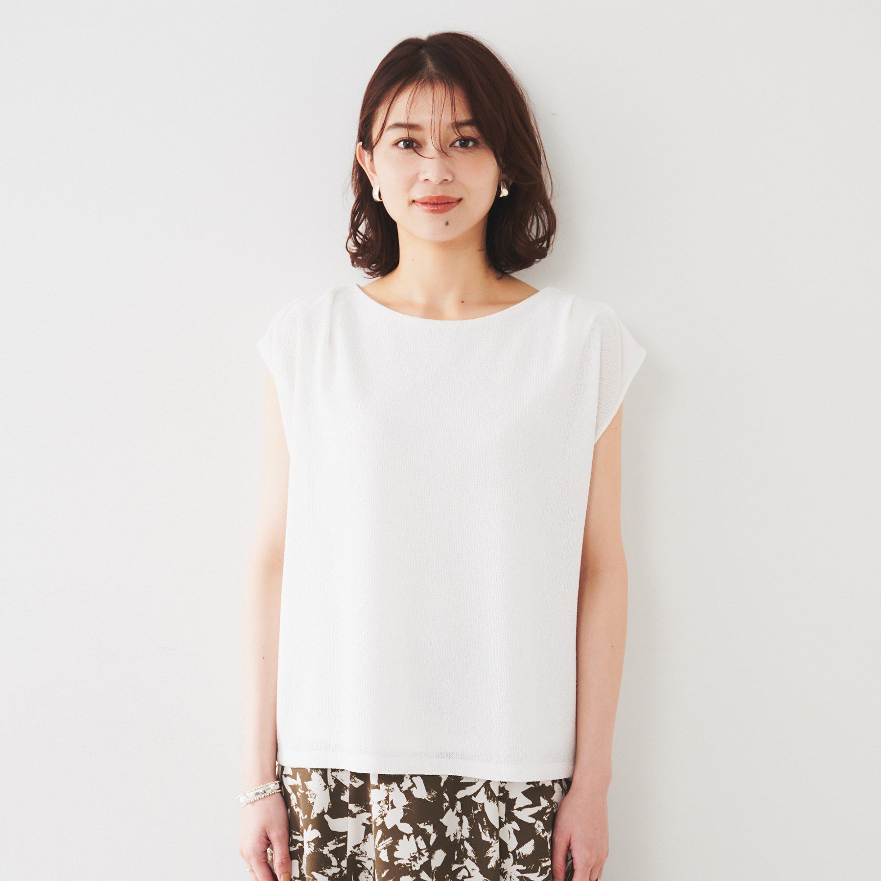 UNTITLED「【ジャージ素材】インナードッキングシアーカットソー」|Tシャツ・カットソー|