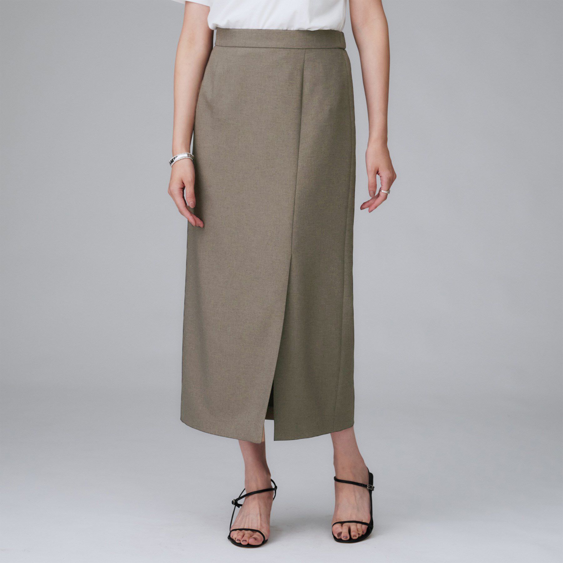 UNTITLED「【セットアップ可/洗える】スラブナロースカート」|スカート|