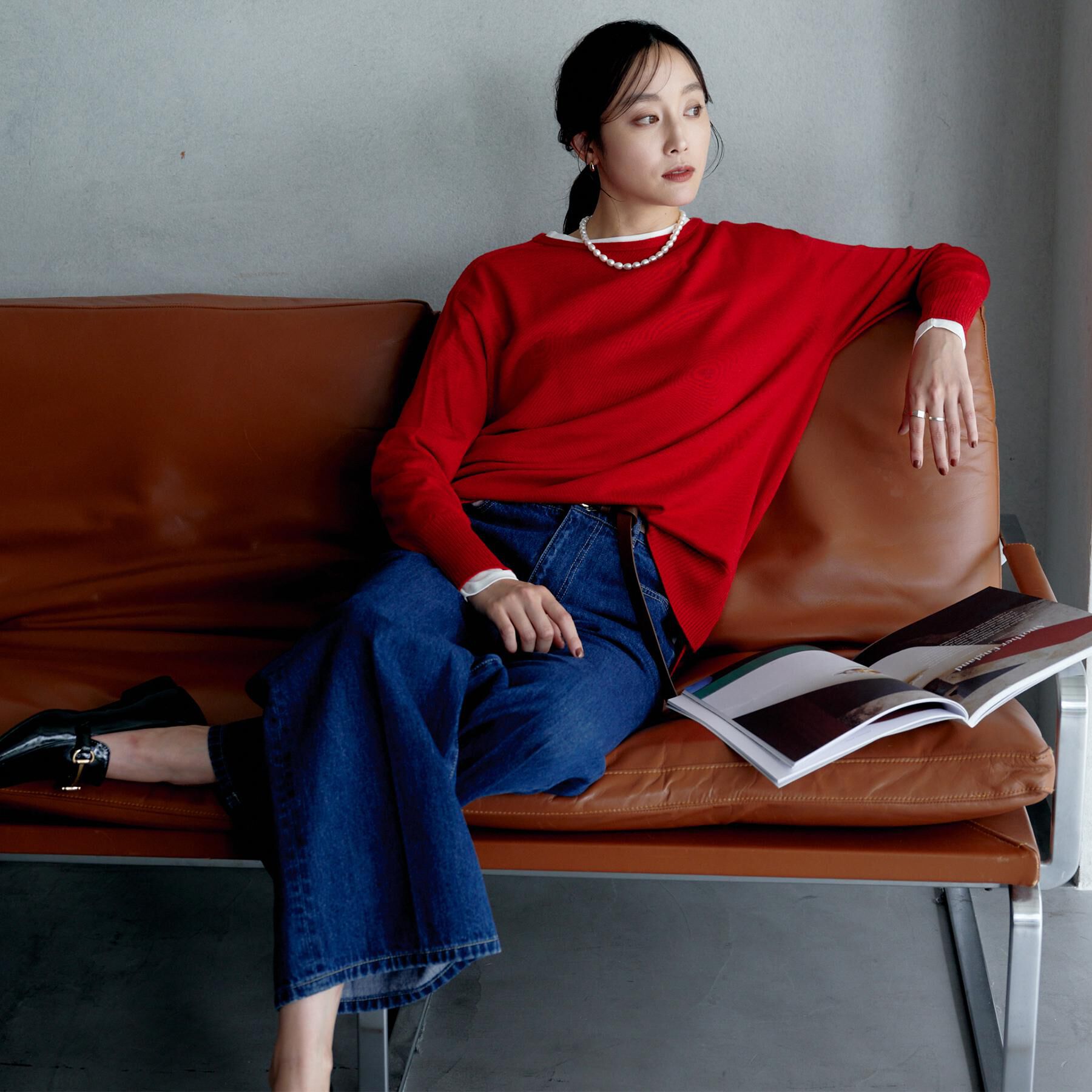 UNTITLED「【8色展開/体型カバー】魅せるタイムレスニット」|ニット・セーター|