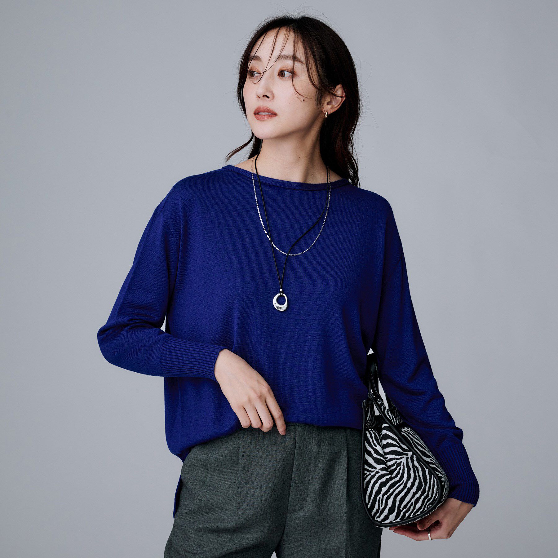 UNTITLED「【8色展開/体型カバー】魅せるタイムレスニット」|ニット・セーター|