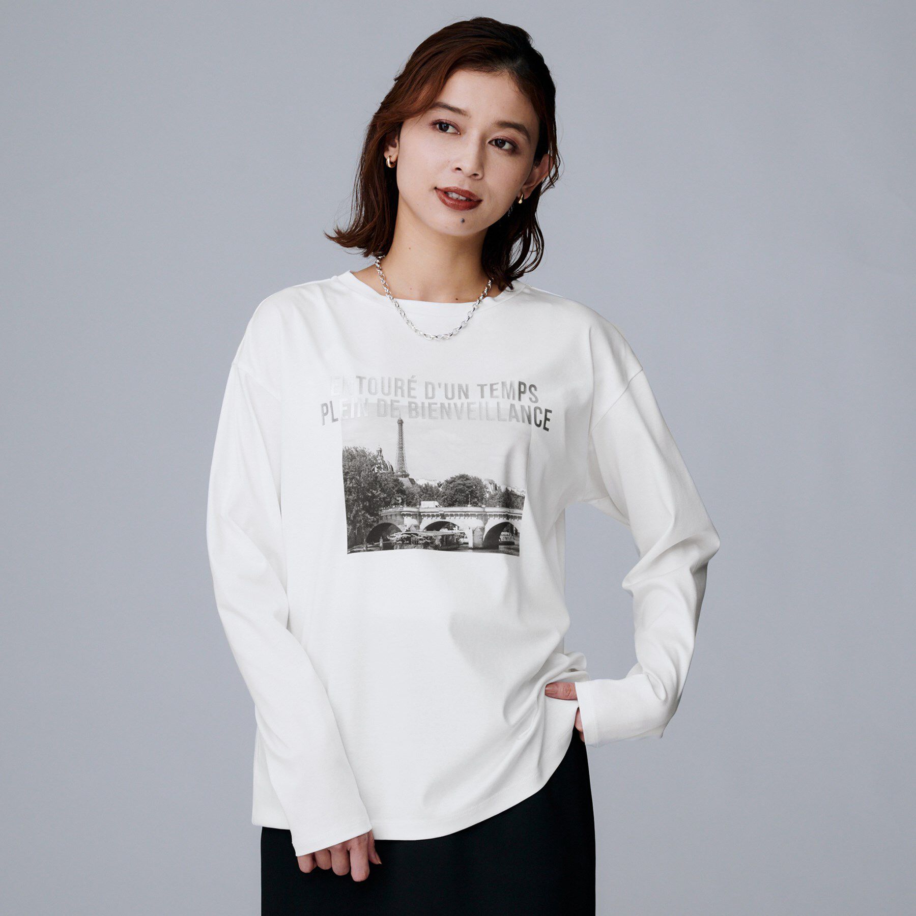 UNTITLED「【洗える/コットン100%】グラフィックロンT」|Tシャツ・カットソー|