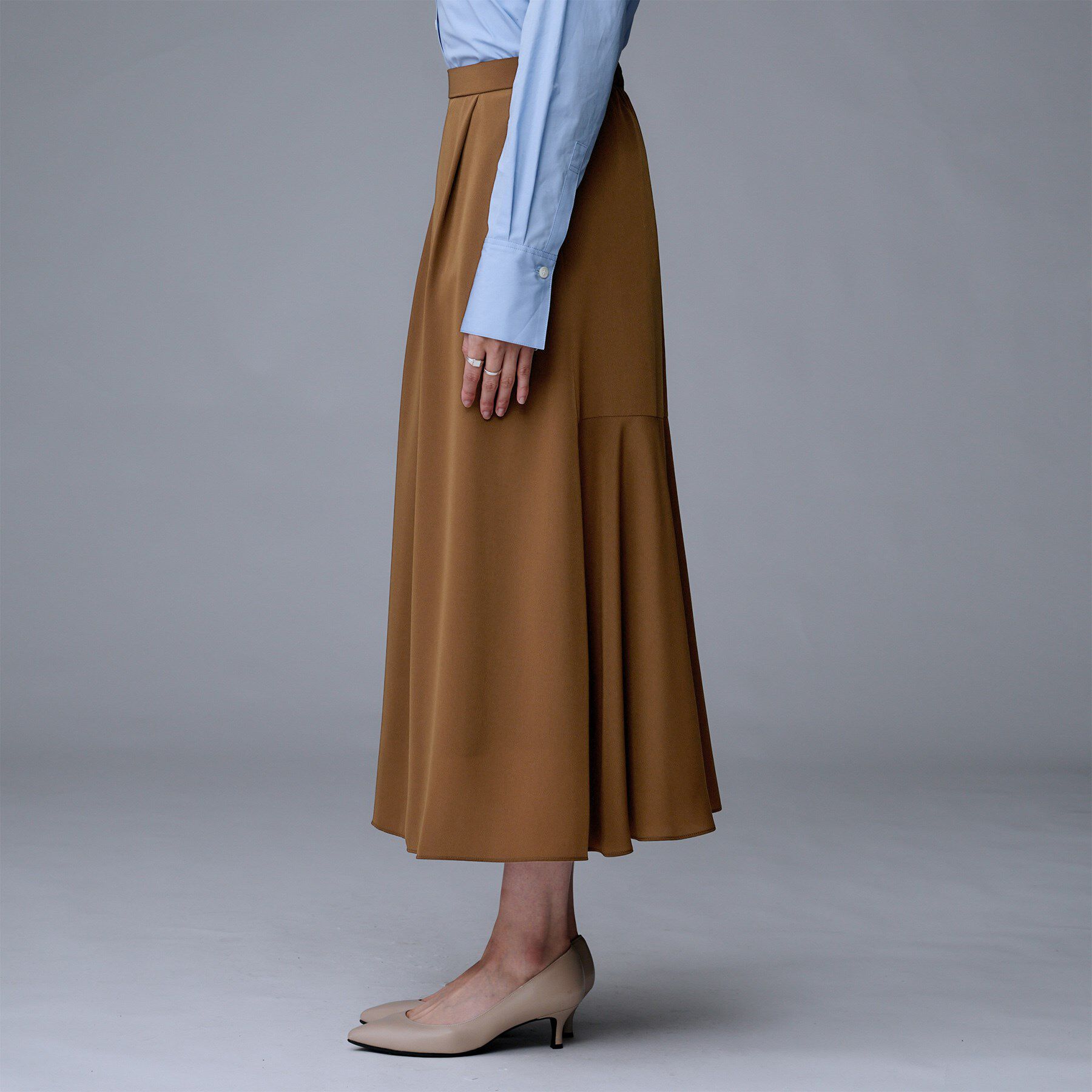 UNTITLED「【セットアップ可/後ろウエストゴム】リラクパウダースカート」|スカート|