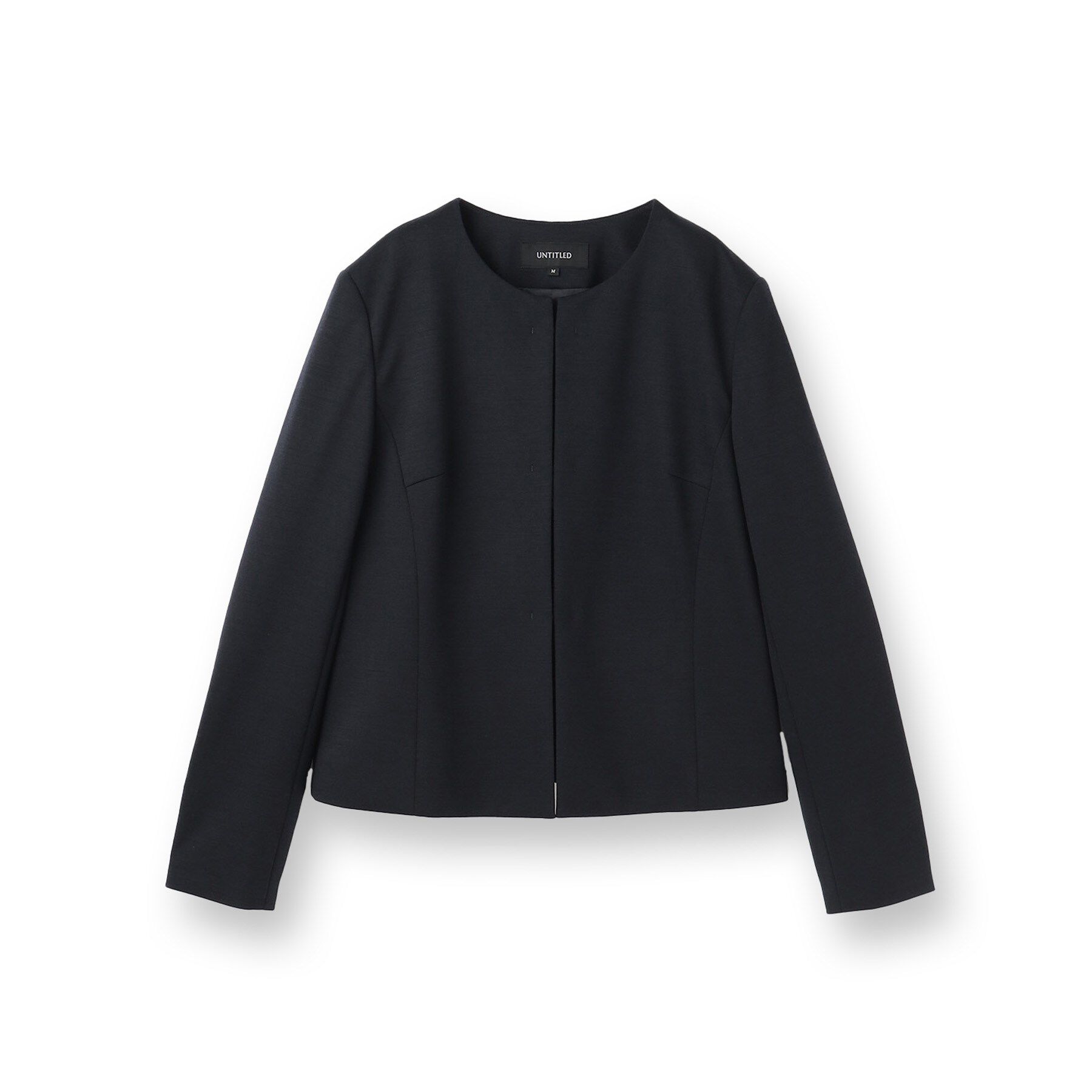 UNTITLED「【洗えるスーツ/ストレッチ】ウール混ジャージ ノーカラージャケット」|ノーカラージャケット|