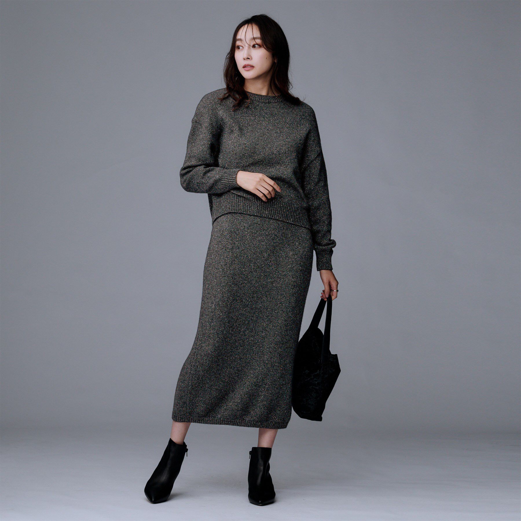 UNTITLED「【セットアップ可/ゆったり】ウール混ラメニット」|ニット・セーター|