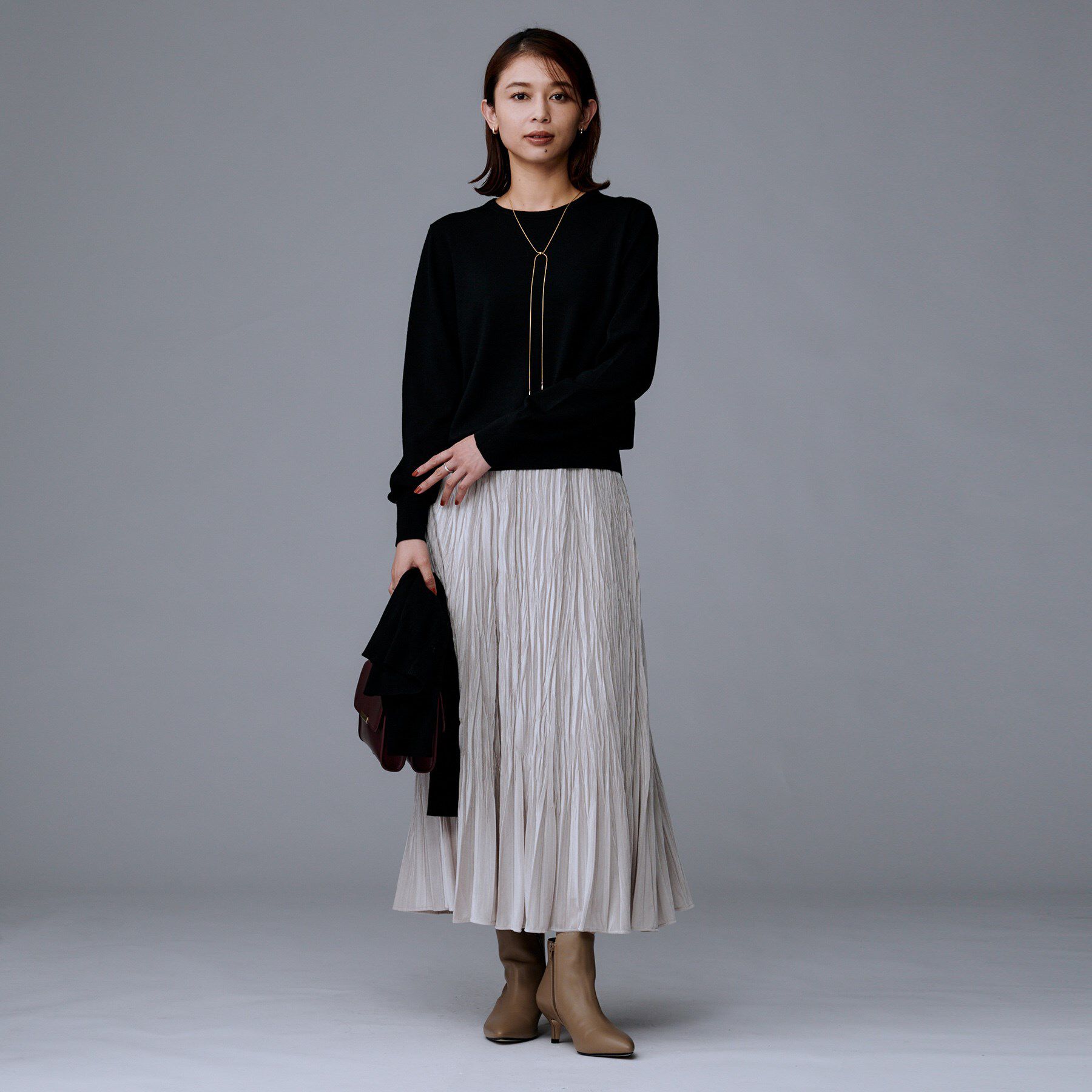 UNTITLED「【アンサンブル可/洗える/ウール100%】クルーネックウールニット」|ニット・セーター|