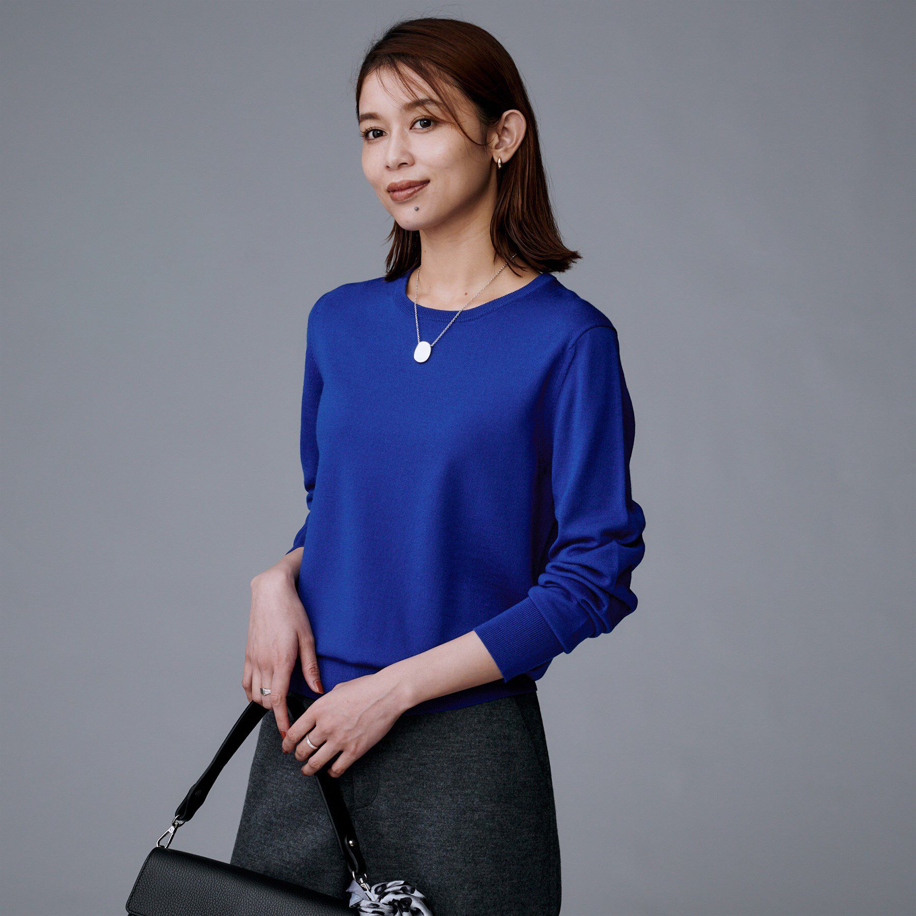 UNTITLED「【アンサンブル可/洗える/ウール100%】クルーネックウールニット」|ニット・セーター|