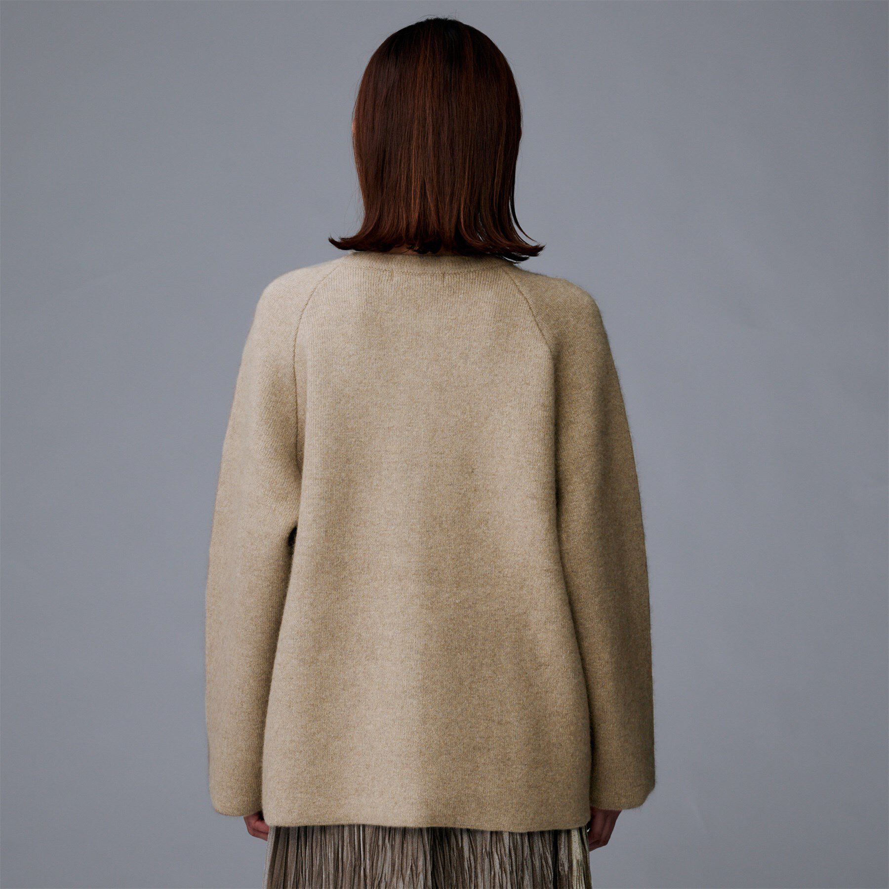 UNTITLED「【軽アウター/ミドル丈】ウールニットコーディガン」|カーディガン|