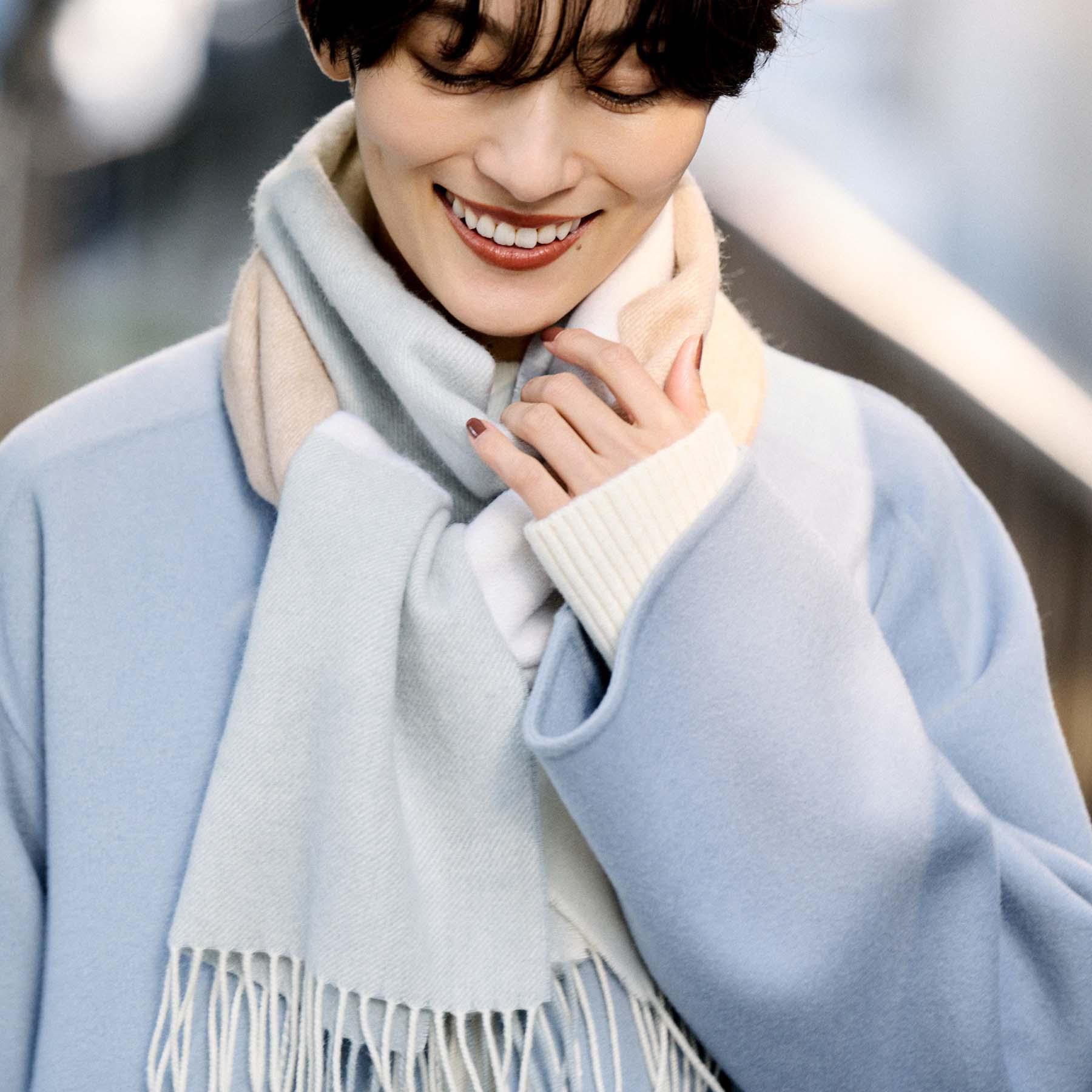 UNTITLED「【名品／定番人気】ウールチェックマフラー」|ストール|