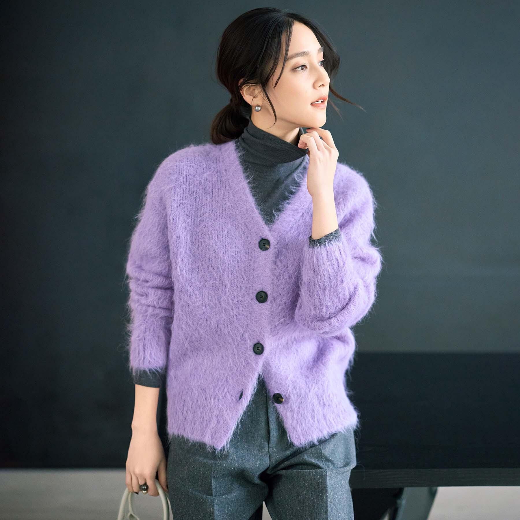 UNTITLED「【ゆったり/モヘヤニット】アルパカ混シャギー カーディガン」|カーディガン|