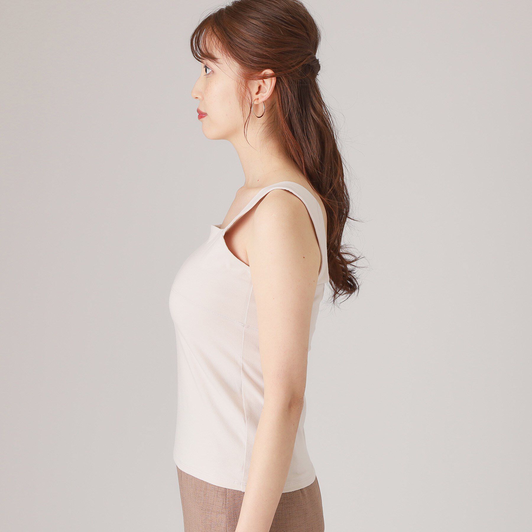 COUP DE CHANCE「【洗える/日本製】ベアトップ風キャミソール」|キャミソール|