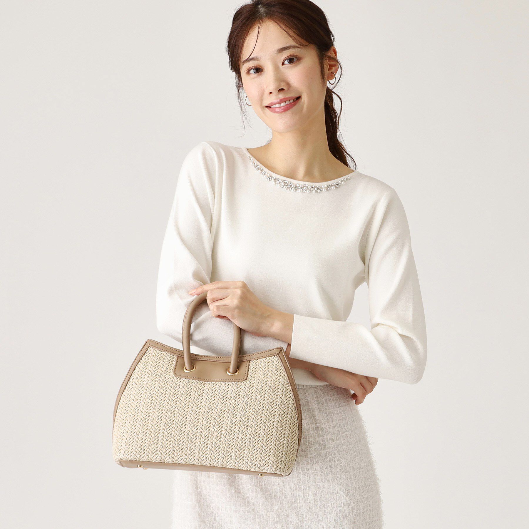 COUP DE CHANCE「ナチュラル麻調バッグ」|ハンドバッグ|