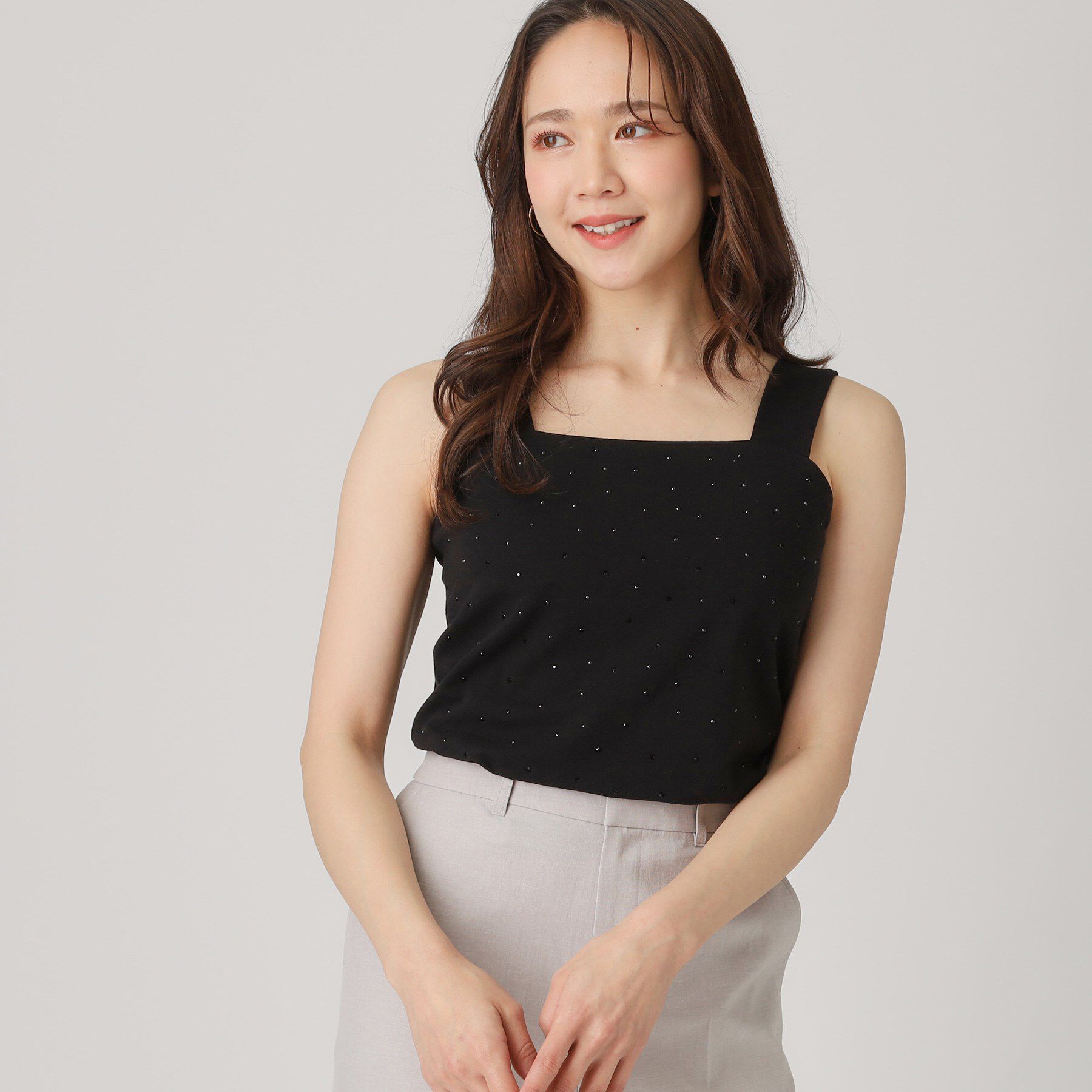 COUP DE CHANCE「【洗える／日本製】ジルコンキャミソール」|キャミソール|