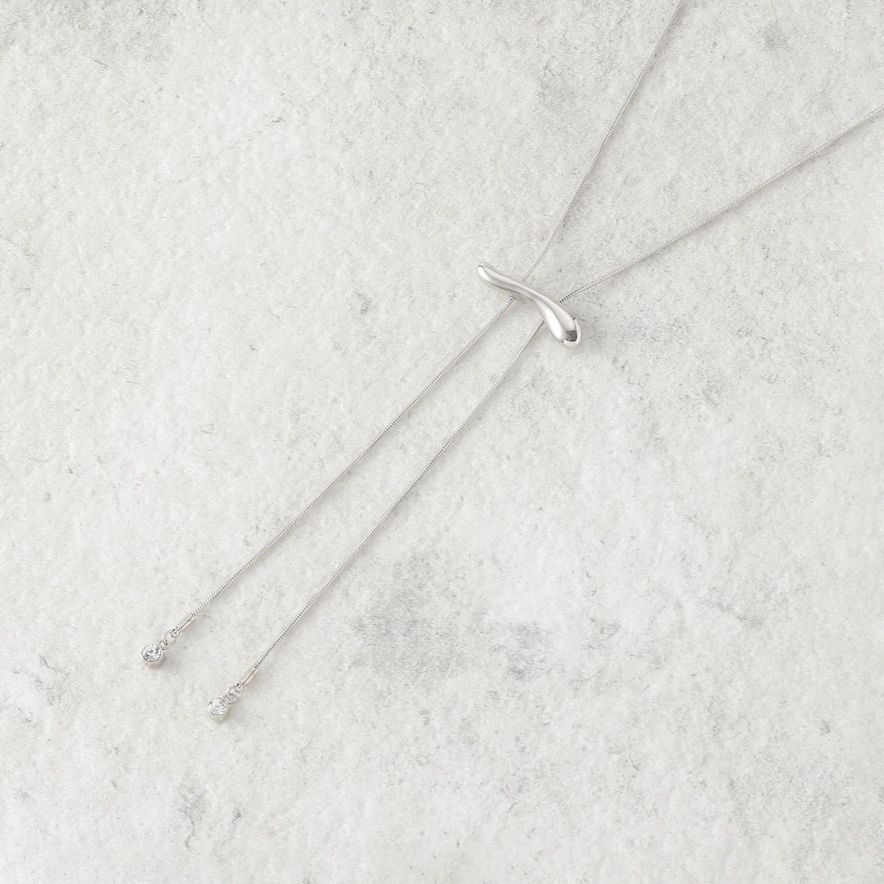 COUP DE CHANCE「ウェーブスライダー／長さ調整可能／ストーン使い」|ネックレス|