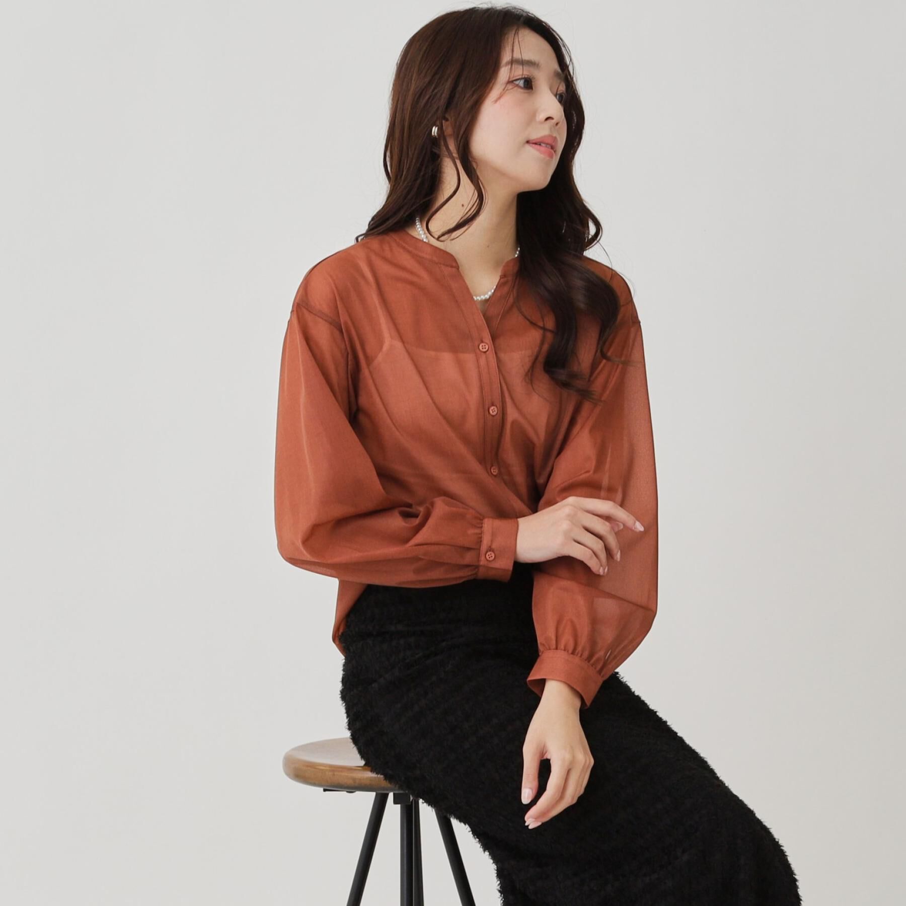 COUP DE CHANCE「【手洗い可】シアーブラウス」|シャツ・ブラウス|