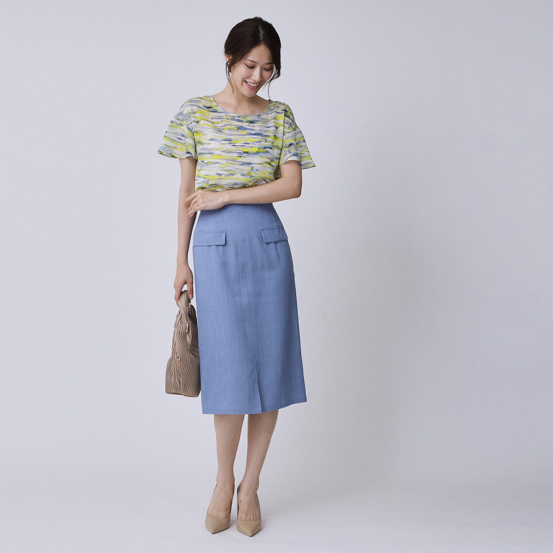 COUP DE CHANCE「【手洗い可／日本製】プリント柄ブラウス」|シャツ・ブラウス|