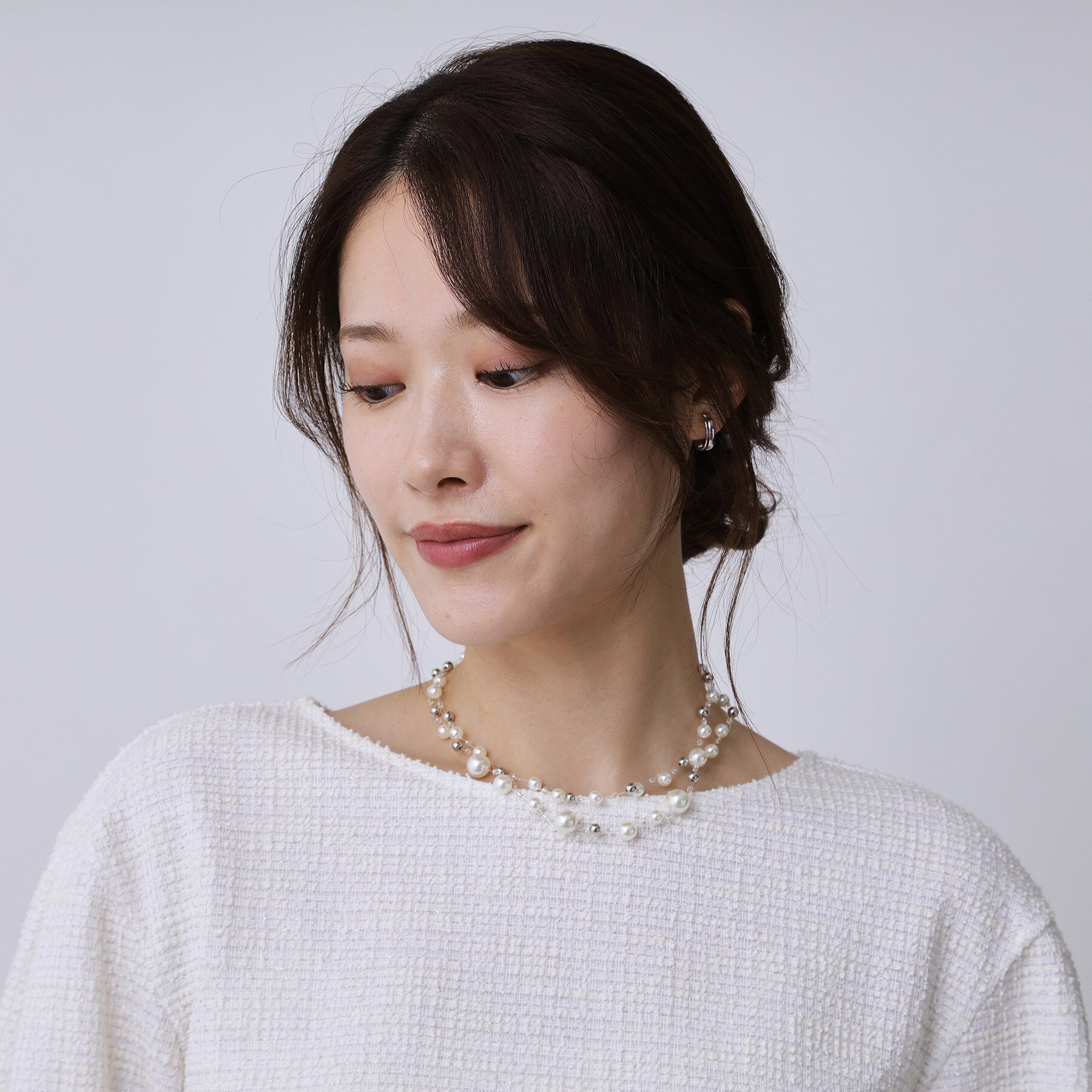 COUP DE CHANCE「フローボール／ショートネックレス／パール調ネックレス／軽量」|ネックレス|