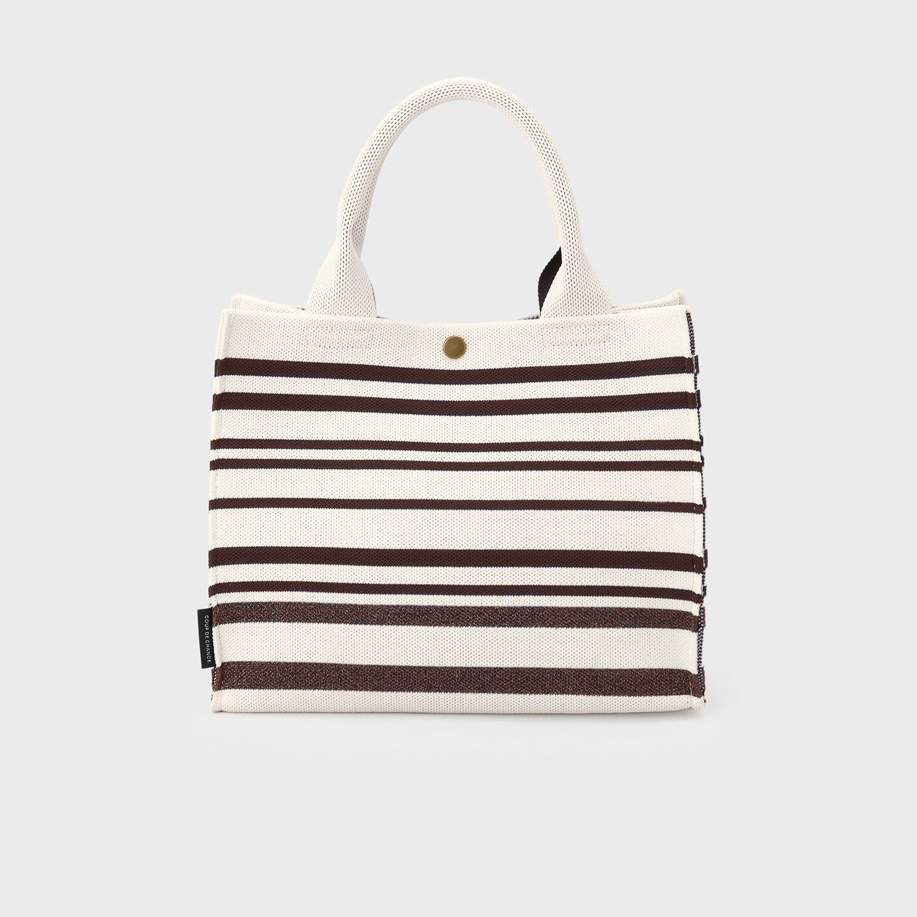 COUP DE CHANCE「トーンリズムニット／大人ボーダー柄／ニットバック」|トートバッグ|