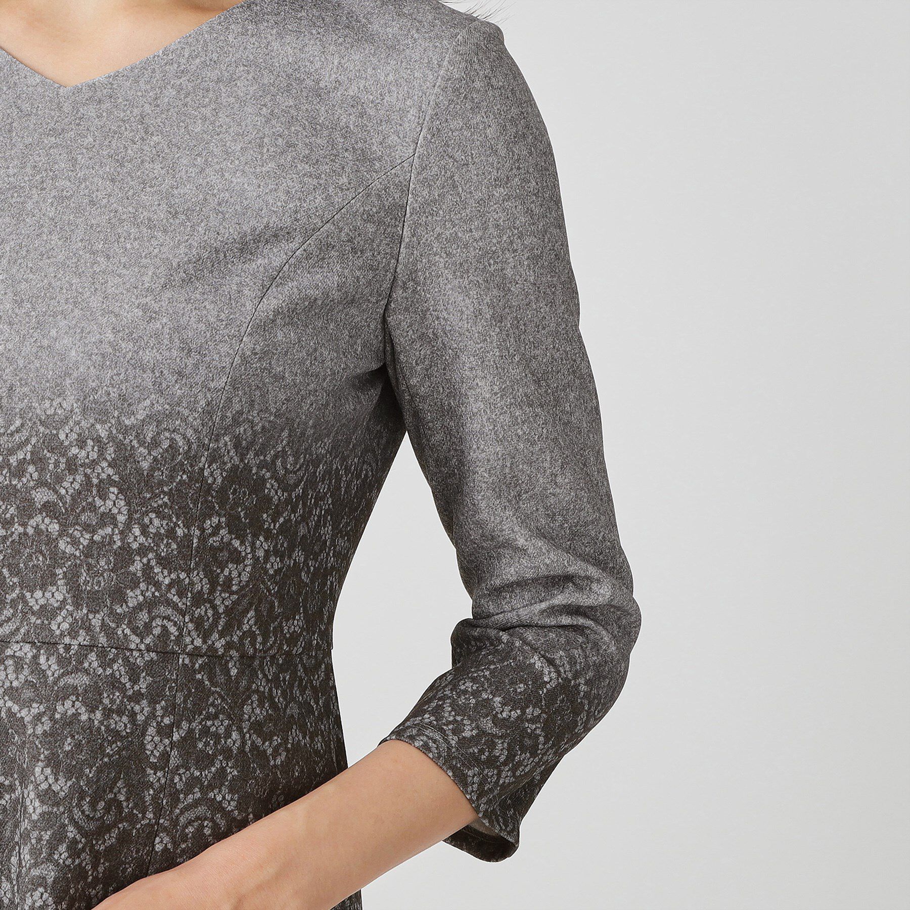 COUP DE CHANCE「【手洗い可／日本製】レース柄プリントワンピース」|ワンピース|