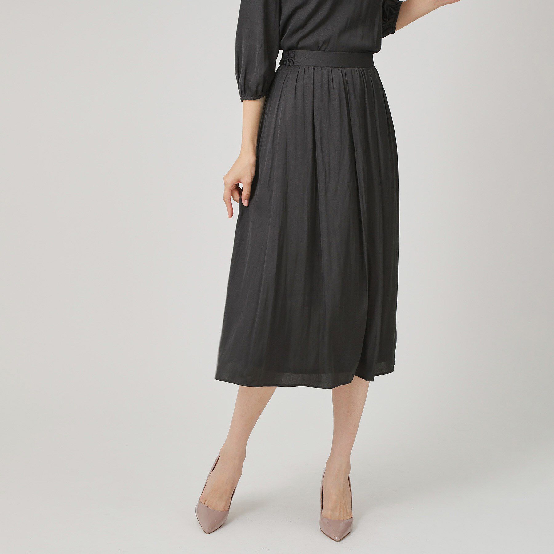 COUP DE CHANCE「【手洗い可／セットアップ可】エアリーなギャザースカート」|スカート|