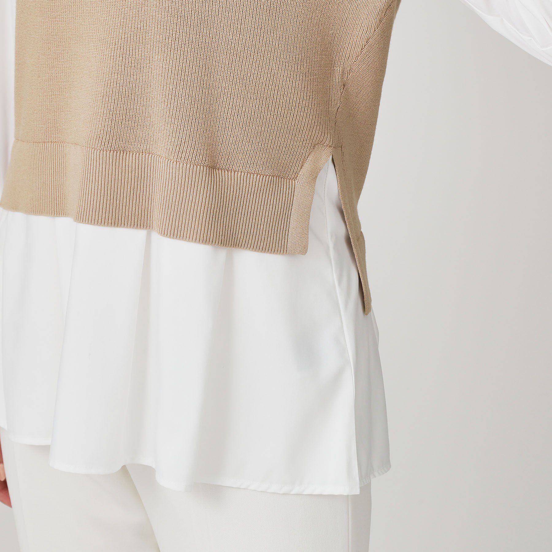 COUP DE CHANCE「【手洗い可】重ね着風ニットトップス」|ニット・セーター|