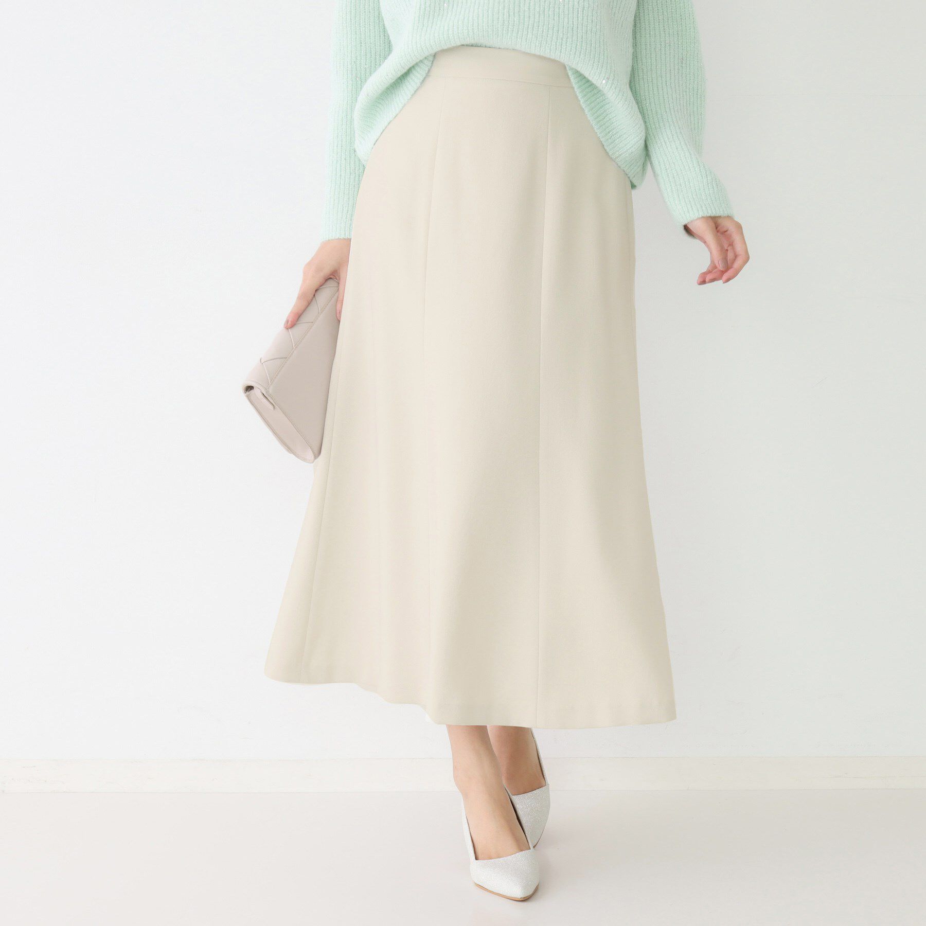 COUP DE CHANCE「【手洗い可／日本製】マーメイドシルエットスカート」|スカート|オフホワイト(003