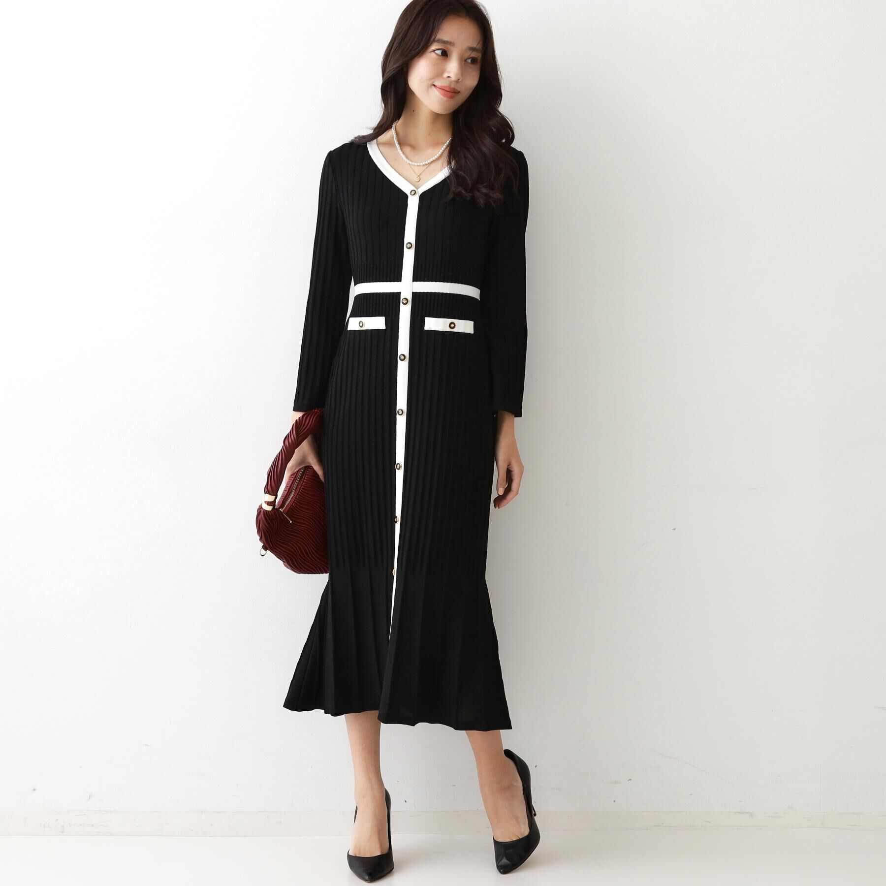 COUP DE CHANCE「【手洗い可／日本製】ニットドレス」|ワンピース|