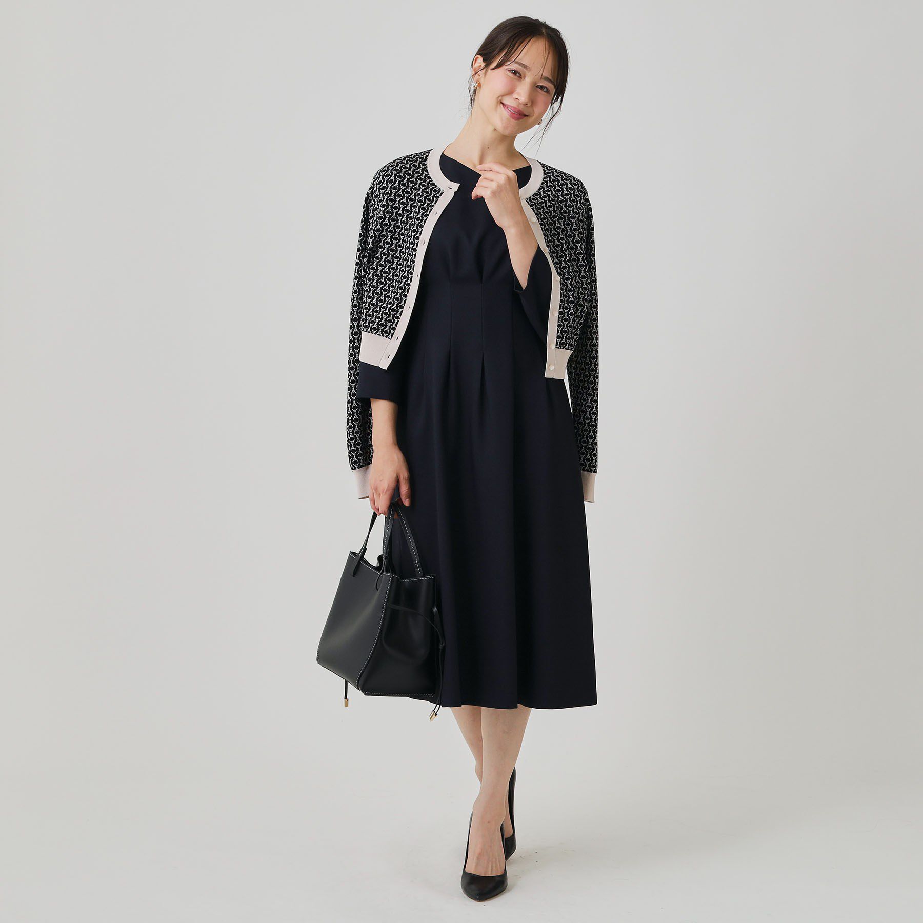 COUP DE CHANCE「【手洗い可／日本製】タックデザインワンピース」|ワンピース|